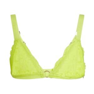 Stella McCartney Neon stretch lace triangle bra Bright yellow M